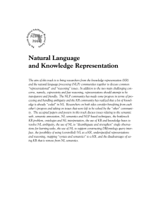 Natural Language and Knowledge Representation