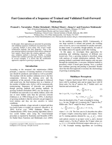 Fast Generation of a Sequence of Trained and Validated Feed-Forward Networks