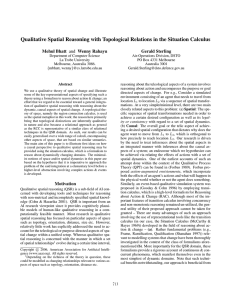 Qualitative Spatial Reasoning with Topological Relations in the Situation Calculus