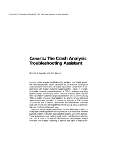 C : The Crash Analysis Troubleshooting Assistant ANASTA