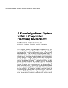 A Knowledge-Based System within a Cooperative Processing Environment