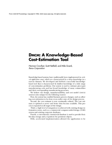 D : A Knowledge-Based Cost-Estimation Tool MCM