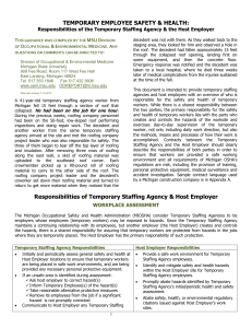 TEMPORARY EMPLOYEE SAFETY &amp; HEALTH: T MSU
