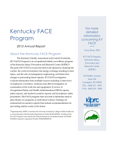 Kentucky FACE Program 2013 Annual Report