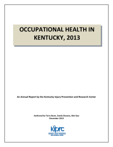 OCCUPATIONAL HEALTH IN KENTUCKY, 2013