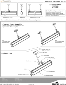 ARROWLINEAR INDOOR Installation Instructions P1 CEILING