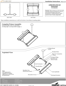ARROWLINEAR INDOOR Installation Instructions P2 CEILING