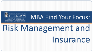 Risk Management and Insurance MBA Find Your Focus: MBA Find Your Focus: Accounting