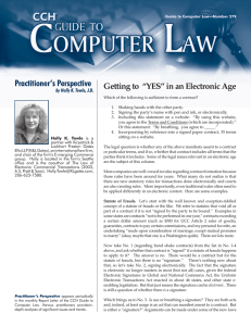 Practitioner’s Perspective Getting to  “YES” in an Electronic Age