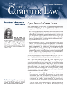 Practitioner’s Perspective Open Source Software Issues by Holly K. Towle, J.D.