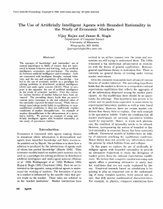 The  Use  of  Artificially  Intelligent ... the  Study  of  Economic  Markets