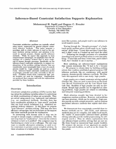 Inference-Based  Constraint  Satisfaction  Supports  Explanation Mohammed