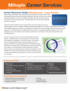 Mihaylo  Career Career Resource Guide: