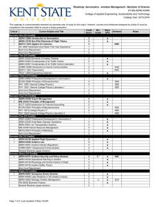 Roadmap: Aeronautics - Aviation Management - Bachelor of Science AT-BS-AERN-AVMN