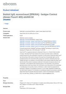 Rabbit IgG, monoclonal [EPR25A] - Isotype Control (Alexa Fluor® 405) ab208150
