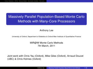 Massively Parallel Population-Based Monte Carlo Methods with Many-Core Processors