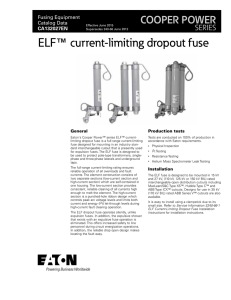 ELF current-limiting dropout fuse ™ COOPER POWER