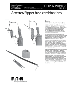 Arrester/flipper fuse combinations COOPER POWER SERIES Surge Arresters