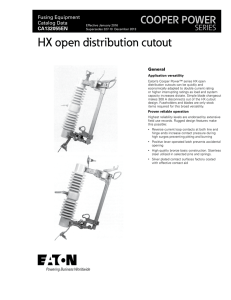 HX open distribution cutout COOPER POWER SERIES Fusing Equipment