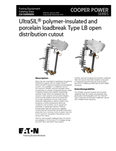 UltraSIL polymer-insulated and porcelain loadbreak Type LB open distribution cutout