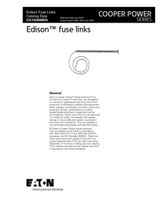 Edison fuse links ™ COOPER POWER