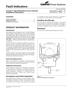 S320-65-1 Fault Indicators Contents