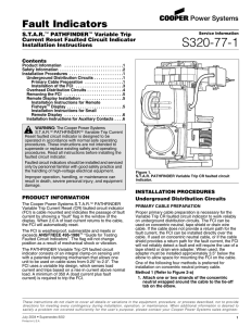 S320-77-1 Fault Indicators S.T.A.R. PATHFINDER