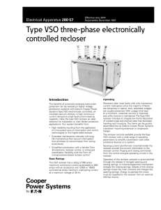 Type VSO three-phase electronically controlled recloser 280-57 Introduction