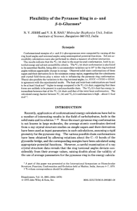 Flexibility the Pyranose Ring in and of