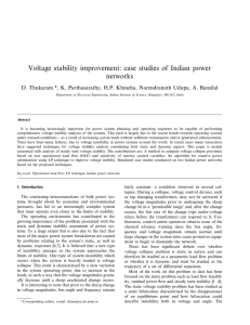 Voltage stability improvement: case studies of Indian power networks