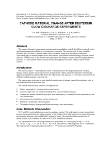 Cathode Material Change after Deuterium Glow Discharge Experiments