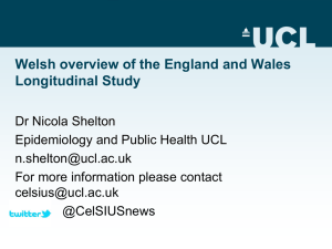 Welsh overview of the England and Wales Longitudinal Study