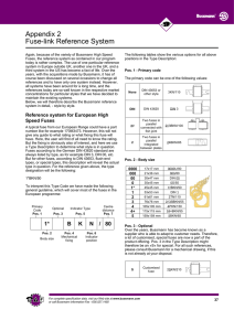 Appendix 2 Fuse-link Reference System