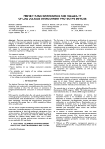 PREVENTATIVE MAINTENANCE AND RELIABILITY OF LOW VOLTAGE OVERCURRENT PROTECTIVE DEVICES