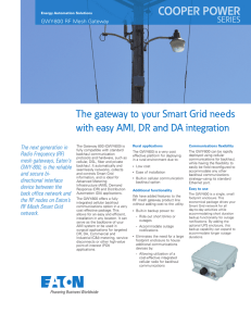 COOPER POWER The gateway to your Smart Grid needs SERIES