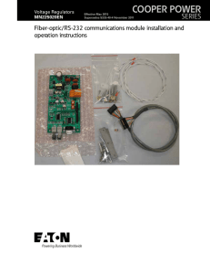 COOPER POWER SERIES Fiber-optic/RS-232 communications module installation and operation instructions