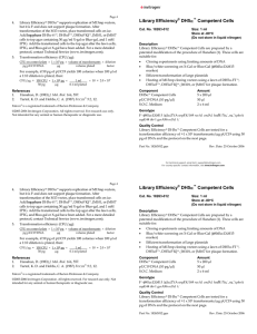 Library Efficiency DH5 Competent Cells