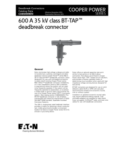 600 A 35 kV class BT-TAP  deadbreak connector COOPER POWER