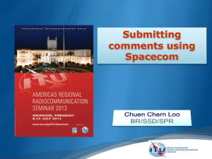 Submitting comments using Spacecom