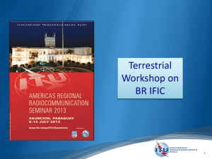 Terrestrial Workshop on BR IFIC 1
