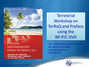 Terrestrial Workshop on TerRaQ and Preface using the