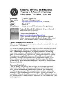 Reading, Writing, and Review: Preparing to do Research in Psychology