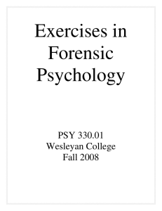 Exercises in Forensic Psychology