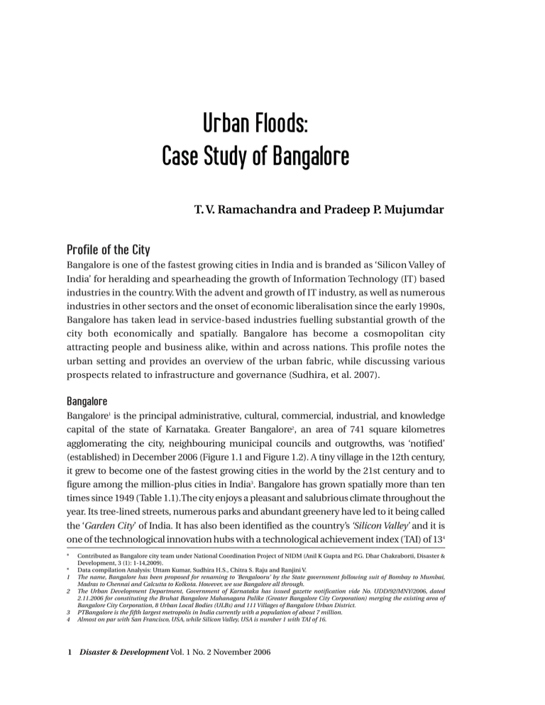 urban floods case study of bangalore
