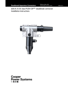 ™ installation instructions Deadbreak Apparatus Connectors