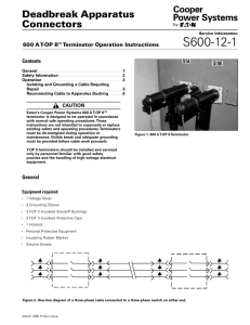 S600-12-1 Deadbreak Apparatus Connectors Contents
