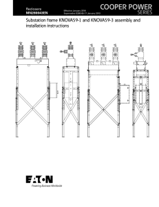 COOPER POWER SERIES Substation frame KNOVA59-1 and KNOVA59-3 assembly and installation instructions