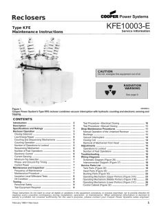 N KFE10003-E Reclosers Type KFE