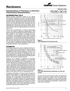 R280-90-6 Reclosers Interpretations of Tolerance on Recloser Time-Current Characteristics