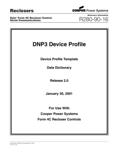 R280-90-16 DNP3 Device Profile Reclosers